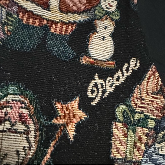 Vintage Needle Point Christmas Vest - Picture 3 of 5